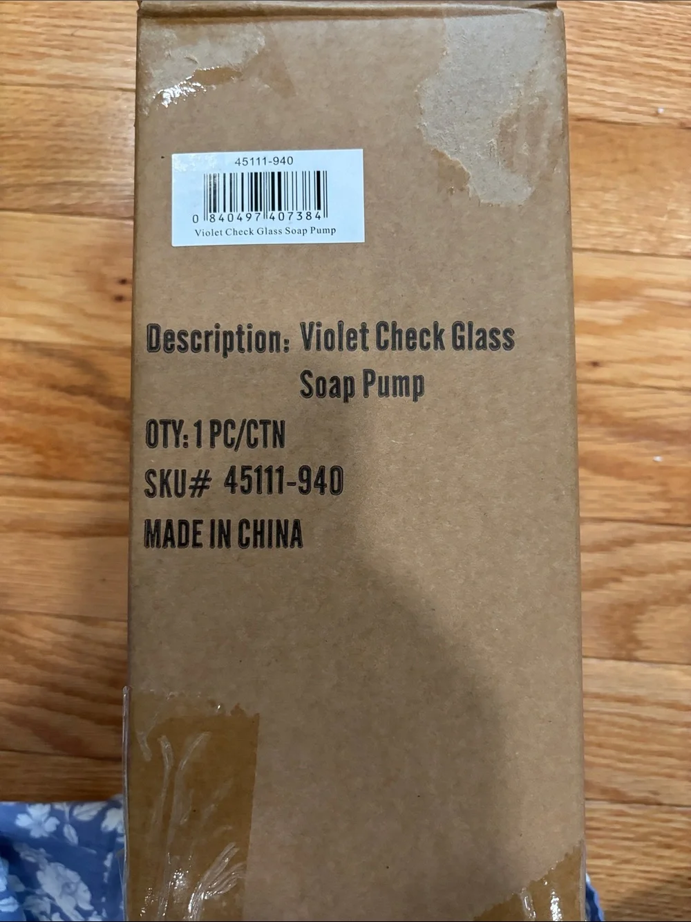 Mackenzie - Childs Checkered glass Soap Dispenser - violet check